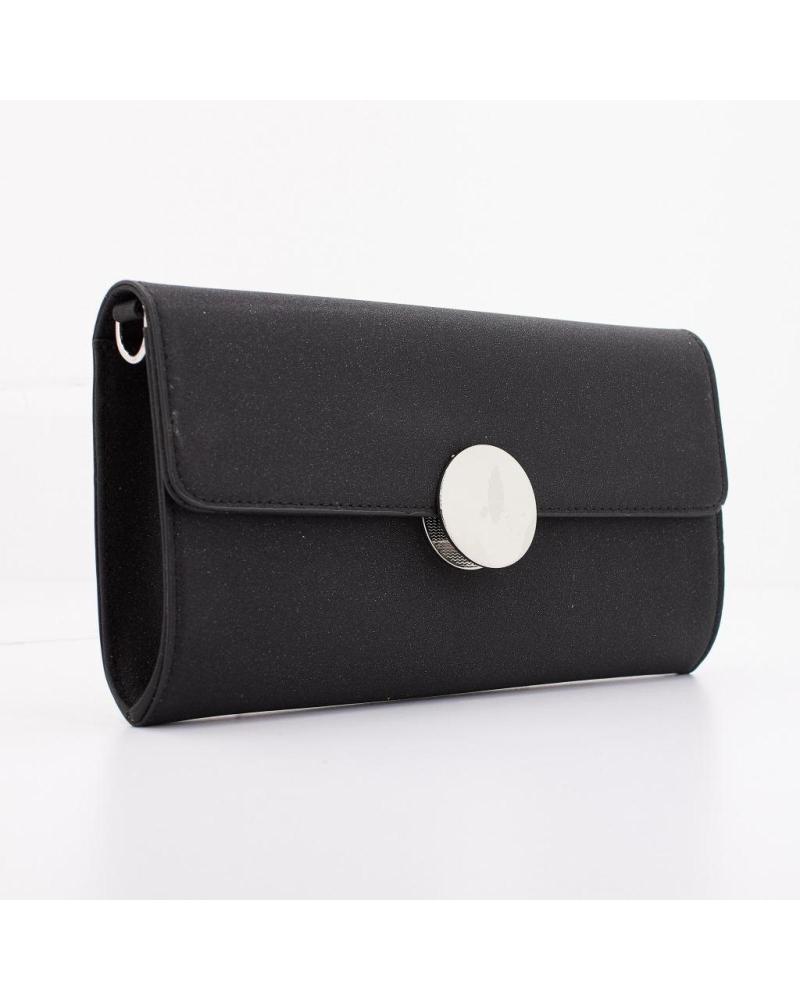 MENBUR 85712M BLACK CLUTCH BAG WITH METAL CLASP BLACK