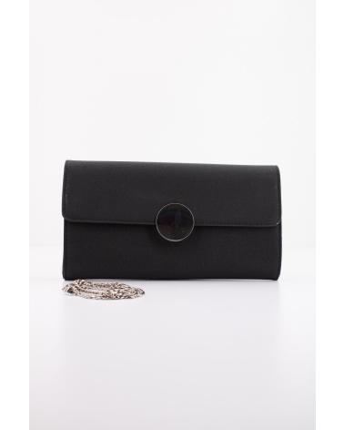 MENBUR 85712M BLACK CLUTCH BAG WITH METAL CLASP BLACK