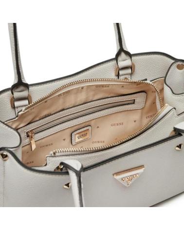BOLSA GUESS MERIDIAN SHOULDER SATCHEL BEGE IVO