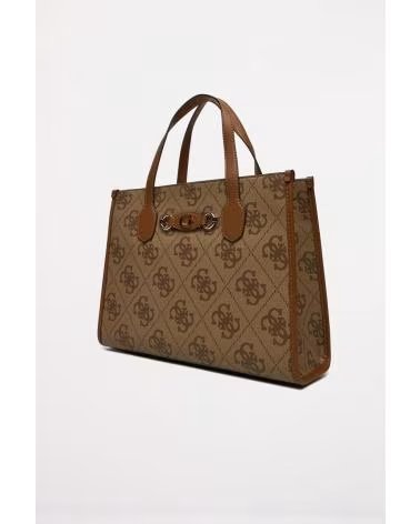 BOLSO TOTE GUESS IZZY 200900032010 MARRÓN LATTE LOGO LTD