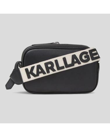 SAC BANDOULIÈRE KARL LAGERFELD CIRCLE CAMERA BAG PERFORÉ NOIR BLACK