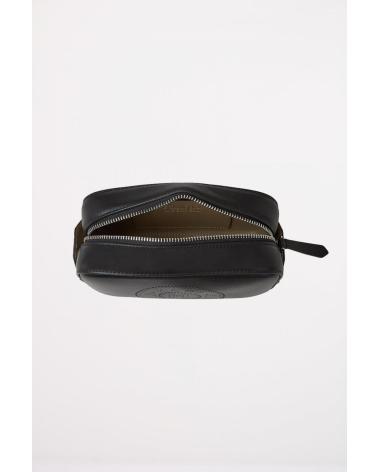 KARL LAGERFELD CIRCLE CAMERA BAG PERFORIERTE UMHÄNGETASCHE SCHWARZ BLACK