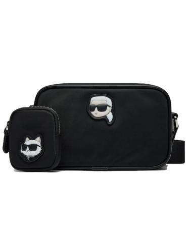 KARL LAGERFELD IKON NYLON CAMERA BAG UMHÄNGETASCHE SCHWARZ BLACK