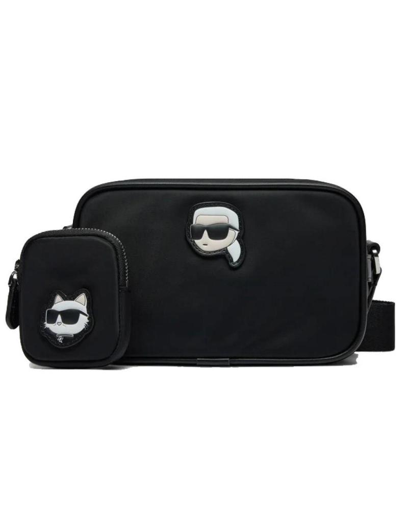 KARL LAGERFELD IKON NYLON CAMERA BAG UMHÄNGETASCHE SCHWARZ BLACK