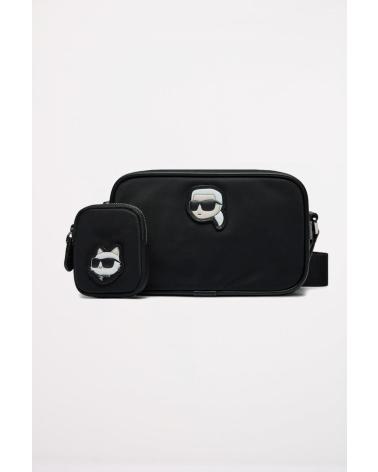 KARL LAGERFELD IKON NYLON CAMERA BAG UMHÄNGETASCHE SCHWARZ BLACK