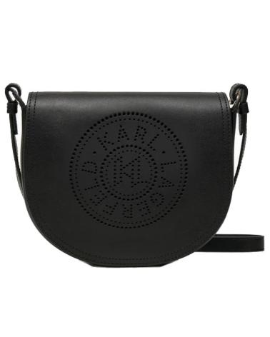 -KARL-LAGERFELD-BOLSOS-MUJER-MODELO-CIRCLE-SADDLE-PERFORTATED-COLOR-NEGRO-BL-BLACK