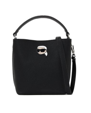 Bolsas-para-mulheres-KARL-LAGERFELD-BOLSOS-MUJER-MODELO-IKON-PEBBLE-BUKET-BAG-COLOR-NEGRO-BLACK