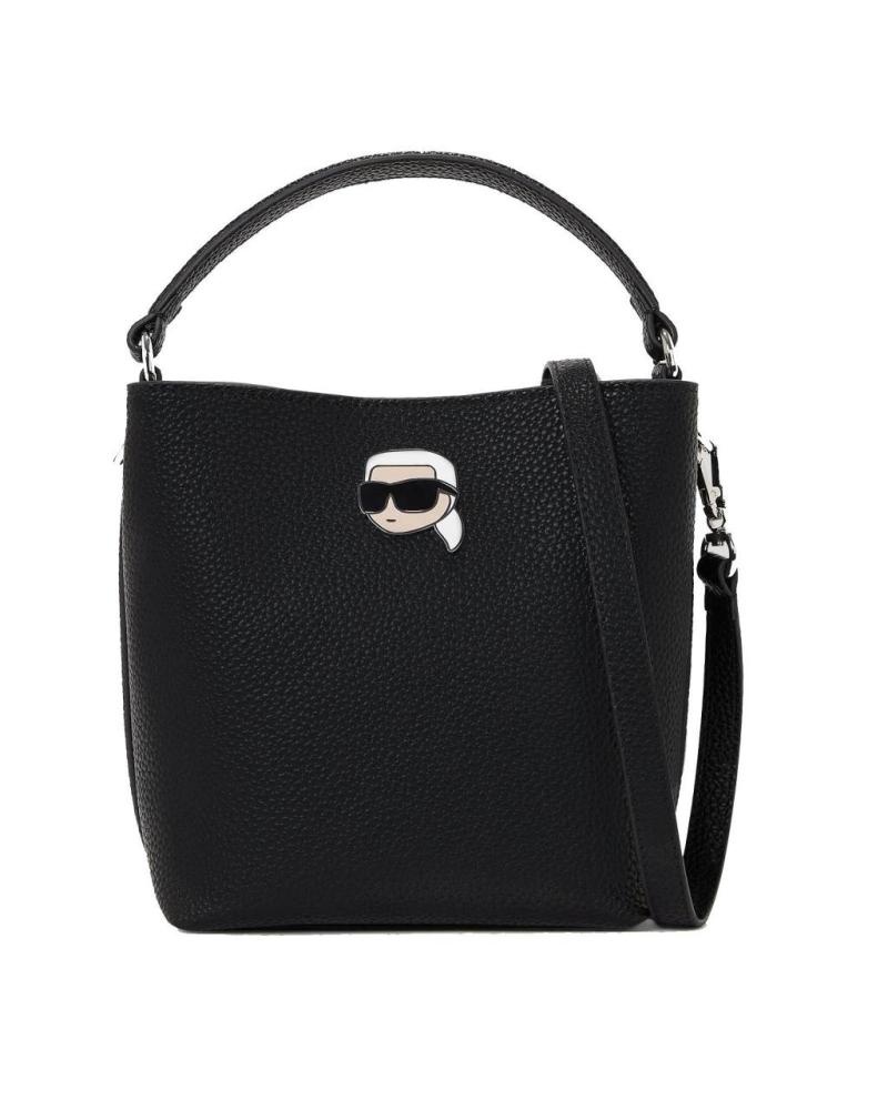 Taschen-für-damen-KARL-LAGERFELD-BOLSOS-MUJER-MODELO-IKON-PEBBLE-BUKET-BAG-COLOR-NEGRO-BLACK
