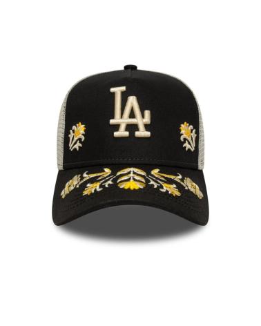 NEW ERA LA DODGERS MLB FLORAL ICON 9FORTY A-FRAME KAPPE SCHWARZ BLK