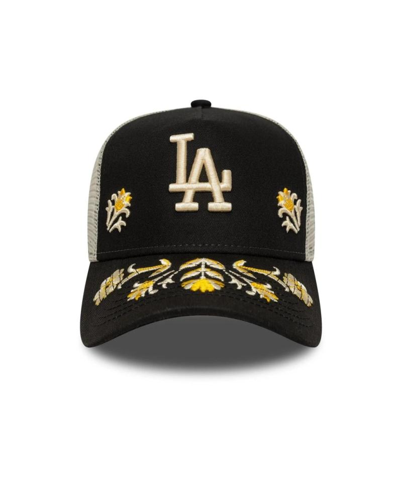 NEW ERA LA DODGERS MLB FLORAL ICON 9FORTY A-FRAME KAPPE SCHWARZ BLK