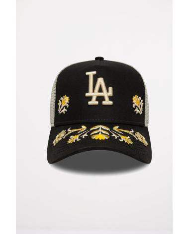 NEW ERA LA DODGERS MLB FLORAL ICON 9FORTY A-FRAME KAPPE SCHWARZ BLK