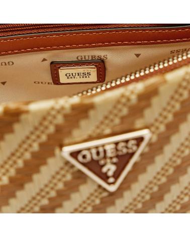GUESS SIMONA KLEINE SATCHEL-TASCHE IN HELLBRAUN NTC NTC