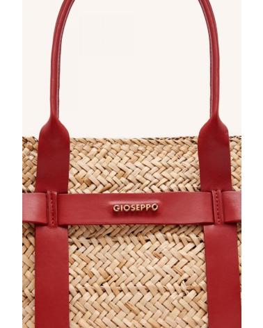 GIOSEPPO WYOCENA 75519-PCUERO: BAST-KORB MIT FUTTER UND BRAUNEN LEDERDETAILS CUERO