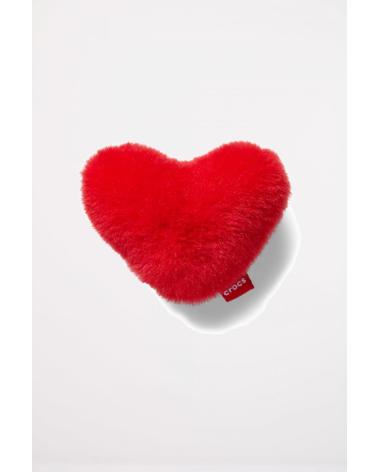 CROCS PINS MUJER MODELO RED FUZZY HEART COLOR ROJO MULTI