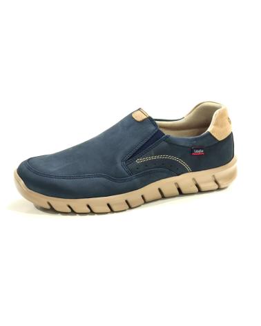 Sapatos de Homem CALLAGHAN ZAPATO CASUAL DE NOBUK CON SUELA DE GOMA MARINO