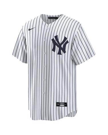 MAILLOT RÉPLIQUE BASEBALL MLB NEW YORK YANKEES BLANC RAYÉ NIKE FANATICS BLANCO