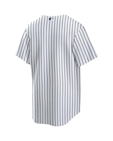 MAILLOT RÉPLIQUE BASEBALL MLB NEW YORK YANKEES BLANC RAYÉ NIKE FANATICS BLANCO
