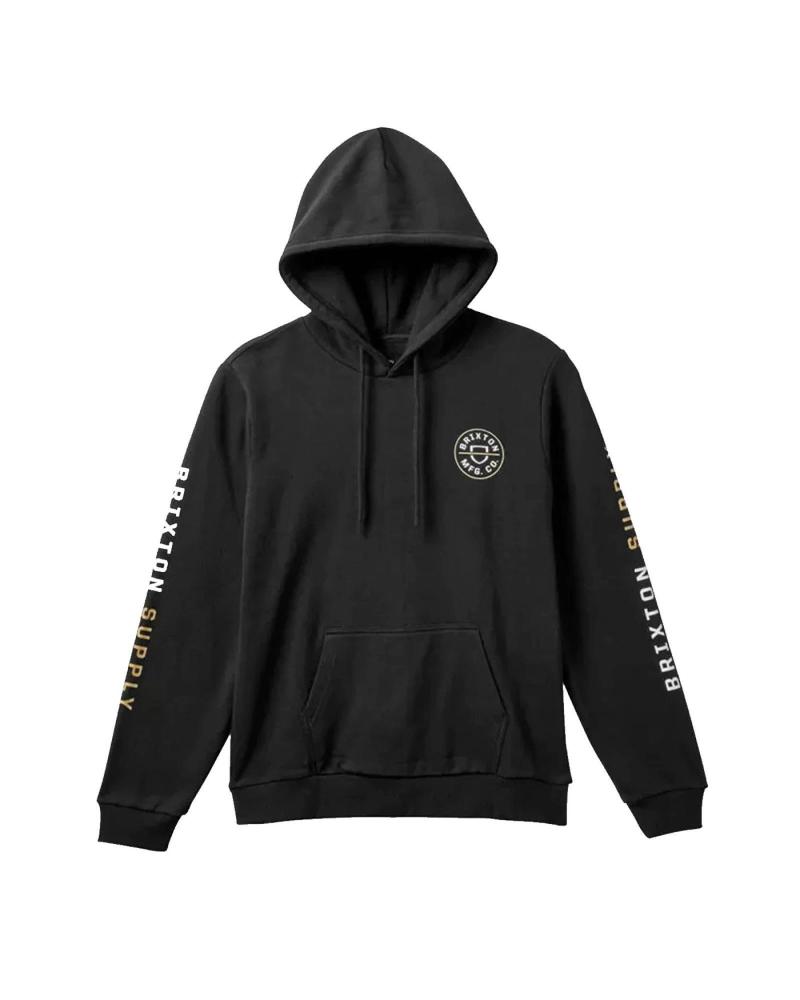 CAMISOLA COM CAPUZ BRIXTON CREST HOOD PRETA MULTICOLOR