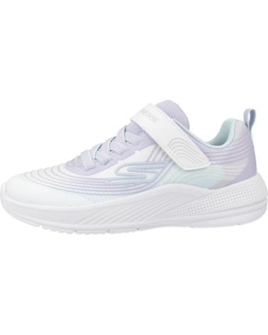 SKECHERS MICROSPEC ADVANCE 303575L-WLVM - WHITE WITH VELCRO WLVM