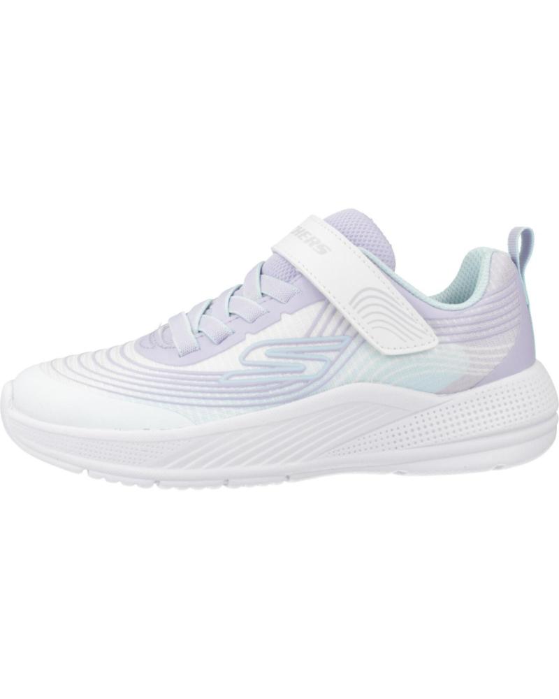 SKECHERS MICROSPEC ADVANCE 303575L-WLVM - WHITE WITH VELCRO WLVM