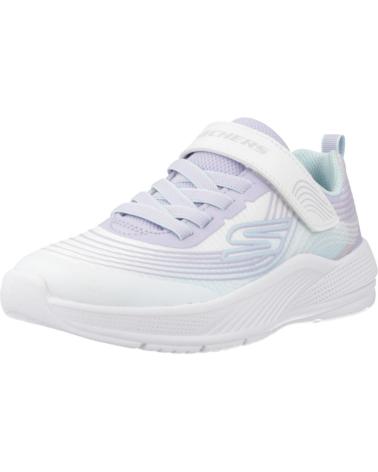 SKECHERS MICROSPEC ADVANCE 303575L-WLVM - WHITE WITH VELCRO WLVM