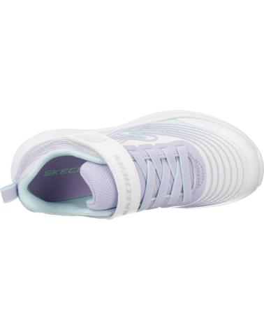 SKECHERS MICROSPEC ADVANCE 303575L-WLVM - WHITE WITH VELCRO WLVM