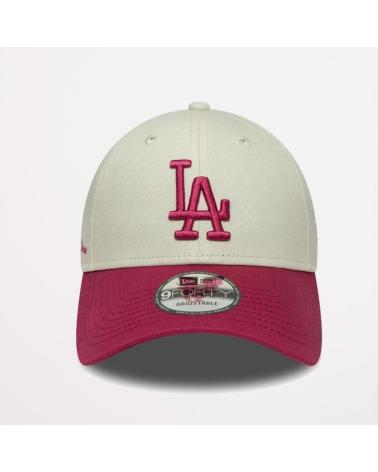 NEW ERA LA DODGERS MLB SIDE SCRIPT 9FORTY KAPPE CREME UND BORDEAUX IVOCHJ