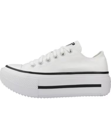 CONVERSE SNEAKER CHUCK TAYLOR ALL STAR DOUBLE STACK OX WEISS A15491C WHITE