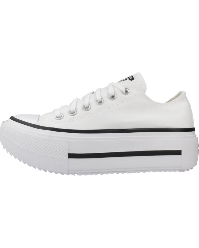 CONVERSE SNEAKER CHUCK TAYLOR ALL STAR DOUBLE STACK OX WEISS A15491C WHITE