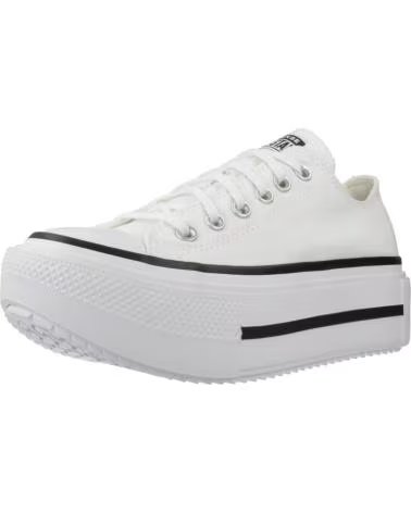 CONVERSE SNEAKER CHUCK TAYLOR ALL STAR DOUBLE STACK OX WEISS A15491C WHITE