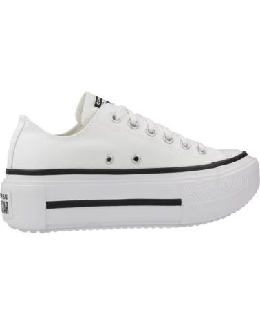 CONVERSE SNEAKER CHUCK TAYLOR ALL STAR DOUBLE STACK OX WEISS A15491C WHITE
