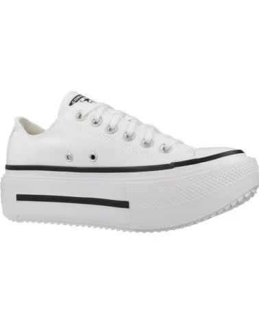 CONVERSE SNEAKER CHUCK TAYLOR ALL STAR DOUBLE STACK OX WEISS A15491C WHITE