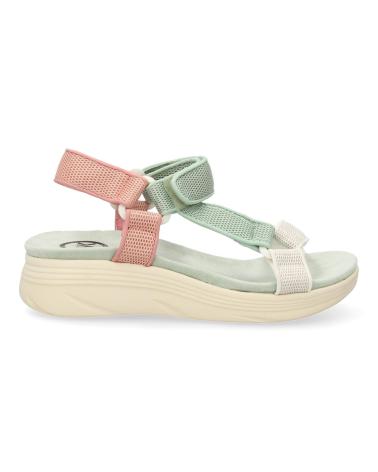 PUNTOSALAO SANDALIAS PLANAS COMODAS VELCRO PARA MUJER COLOR VERDE FF-86 VARIOS COLORES