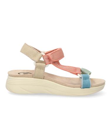 PUNTOSALAO SANDALIAS PLANAS COMODAS VELCRO PARA MUJER COLOR ROJO FF-86 VARIOS COLORES