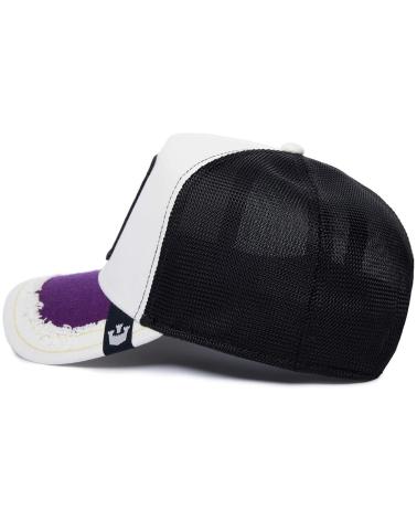 BONÉ TRUCKER GOORIN BROS CHICK BRANCO COM ABA ROXA E PATCH PINTINHO BLANCO