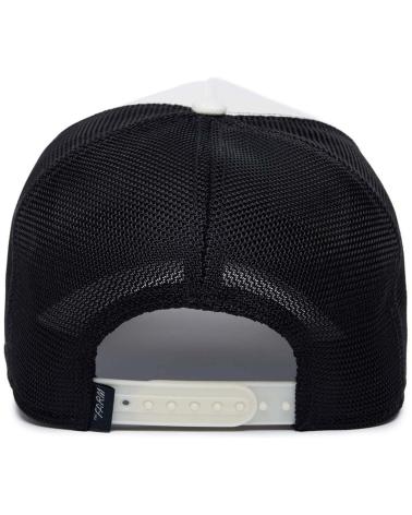 BONÉ TRUCKER GOORIN BROS CHICK BRANCO COM ABA ROXA E PATCH PINTINHO BLANCO
