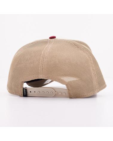 CAPPELLINO TRUCKER GOORIN BROS MODELLO LIT BEIGE E BORDEAUX BRI