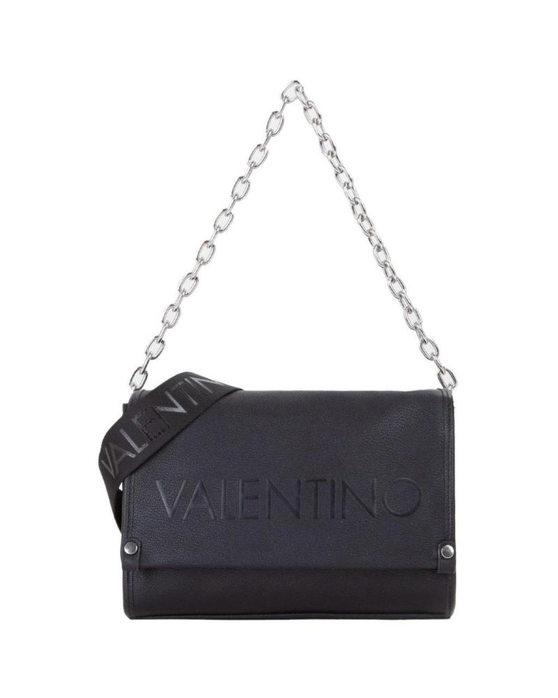MALA DE OMBRO VALENTINO SYRIA RE COM CORRENTE PRETA NERO