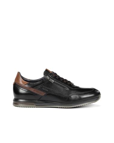FLUCHOS SAMIR F2264-S : CHAUSSURES EN CUIR NOIRES POUR HOMME NEGRO