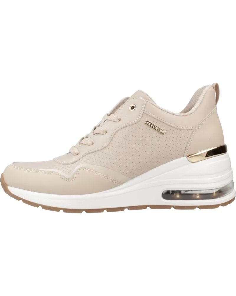 SKECHERS ZAPATILLAS MILLION AIR EN BEIGE PARA MUJER TAUPE DURALEATHER-LEATHER TRIM