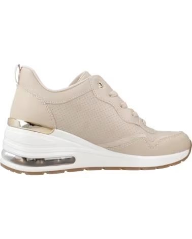 SKECHERS ZAPATILLAS MILLION AIR EN BEIGE PARA MUJER TAUPE DURALEATHER-LEATHER TRIM
