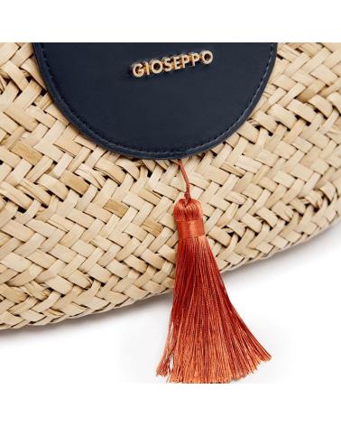 GIOSEPPO STRANDTASCHE YARMOUTH 75495 - BEIGE MIT FRANSEN UND SCHWARZEN HENKELN BLACK
