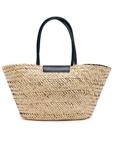 GIOSEPPO STRANDTASCHE YARMOUTH 75495 - BEIGE MIT FRANSEN UND SCHWARZEN HENKELN BLACK