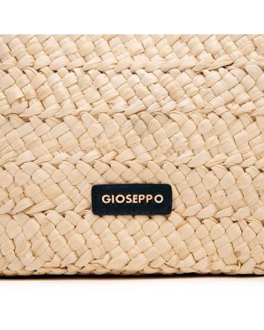 GIOSEPPO OSSIPEE 75501-P SCHWARZ - KORBTASCHE AUS NATURRAFFIA MIT GRIFFEN UND INNENFUTTER BLACK