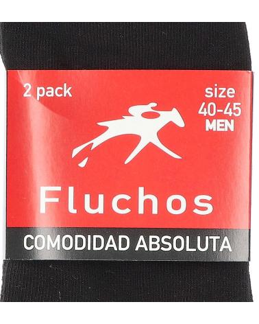 FLUCHOS BLACK ANKLE SOCKS BLACK
