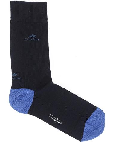 FLUCHOS CA0009 - PACK DE 2 MEIAS LONGAS: AZUL MARINHO LISO E LIBÉLULAS NAVY LIBELULAS