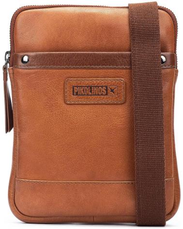 SAC BANDOULIÈRE EN CUIR PIKOLINOS SALAZAR MHA-179 COULEUR BRANDY BRANDY