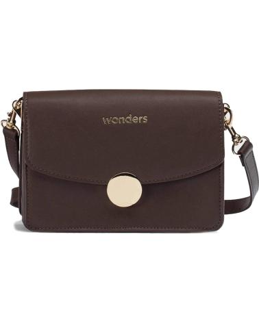 BORSA A MANO WONDERS WB46062 MARRONE CON CHIUSURA DORATA MARRON