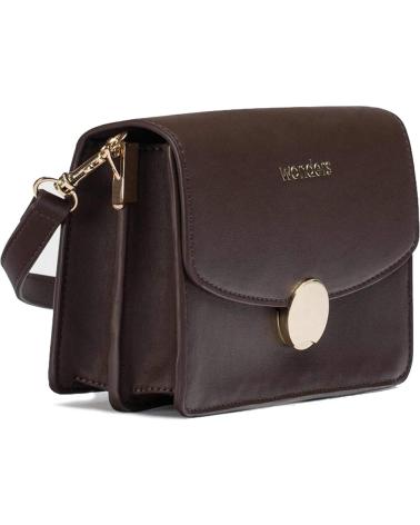 BORSA A MANO WONDERS WB46062 MARRONE CON CHIUSURA DORATA MARRON