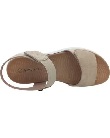 MYSOFT SANDALIAS 25M364-BEIGE EN BEIGE PARA MUJER